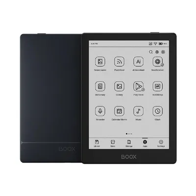 Obrázek produktu pro Onyx BOOX Go 6 Black, 15,2 cm (6"), E Ink Carta, 1448 x 1072 px, CBR, CBZ, CHM, DOC, DOCX, DjVu, EPUB, FB2, FB2.ZIP, HTML, MOBI, PDB, PDF, PRC, RTF, TXT, MP3, WAV, BMP, JPG, PNG, TIFF
