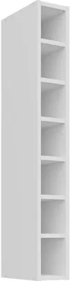 Produktbild von Hoher offener Hängeschrank LUNARA – Breite 15 cm, weiß