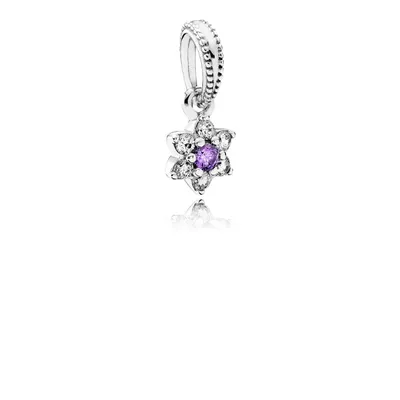 Produktbild von Pandora Charm Damen Vergissmeinnicht Silber Lila 791833ACZ