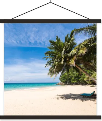 Produktbild von MuchoWow® Textilposter Strand - Tropen - Meer 40x40 cm mit schwarzem Rahmen - Fotos