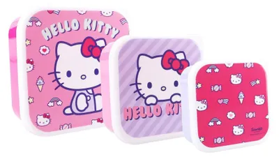Image de Zestaw Pojemników na Przekąski Hello Kitty - Urocze i Kolorowe