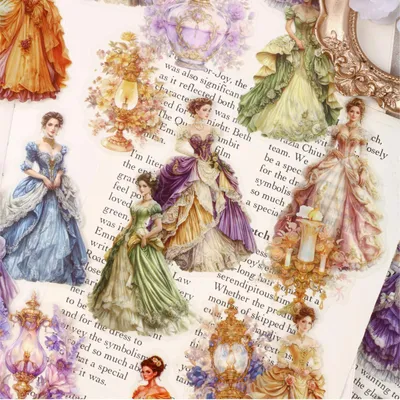 Image de Autocollants vintage pour scrapbooking - Ensemble de 120 pièces pour bullet journal et loisirs créatifs