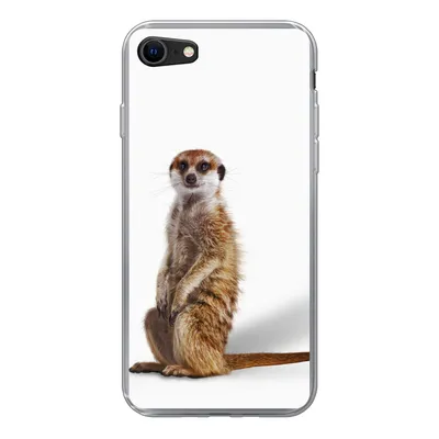 Produktbild von MuchoWow® Handyhülle Schutzhülle Hülle für iPhone SE 2022 Erdmännchen - Tiere - Fell Silikon Softcase Handy Hülle - Schutzhülle