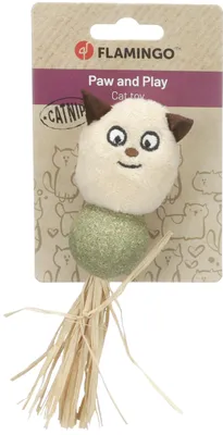 Image de Flamingo Spielzeug Katti, animal en peluche, couleur beige. Dimensions : 6 x 3,8 x 16,5 cm