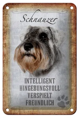 Produktbild von Blechschild Spruch 12x18cm Schnauzer Hund Schild