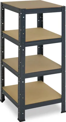 Produktbild von shelfplaza HOME 100x30x30 cm Schwerlastregal in anthrazit mit 4 Böden und 175 kg Traglast pro Boden