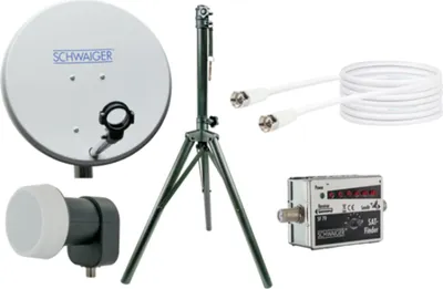 Produktbild von Schwaiger SATSET440, 10,7 - 12,75 GHz, 32,6 dBi, 5 - 48°, 25°, 5°, Schwarz, Grau, Silber