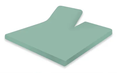 Produktbild von Eleganzzz Split-Topper-Spannbetttuch Jersey Stretch – Grün  – 180x200  – 2-teilig & dehnbar