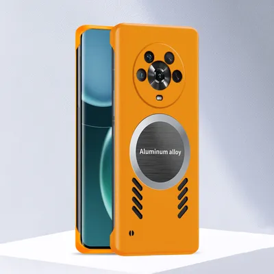 Produktbild von Honor Magic4 Hülle, Frameless PC Matt Kühlabdeckung Loch Wärmeableitung Schutzhülle für Honor Magic4 Orange