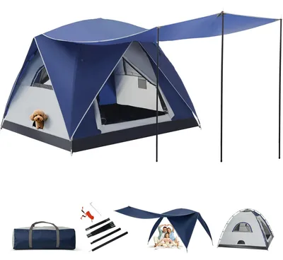 Image de Tente de camping pour 2 à 3 personnes avec auvent