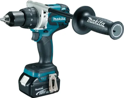 Produktbild von Makita DDF481RTJ, Handbohrmaschine, Ohne Schlüssel, Schwarz, Blau, 1,3 cm, 7,6 cm, 1,3 cm