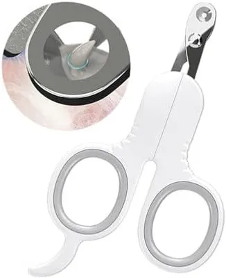 Produktbild von Krallenschere Katzen, Nagelknipser für Katzen,Sicherheits Edelstahl Katzennagelschneider ,Anfänger toll geeignet, für Hunde Welpen Kaninchen und Kleintiere (Grau)