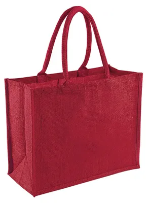 Produktbild von Westford Mill Jute-Einkaufstasche, 21 Liter FK968 (Einheitsgröße) (Rot/Rot)
