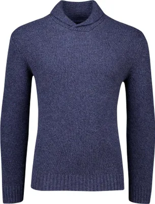Produktbild von Gant Pullover blau meliert Stehkragen lange Ärmel