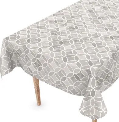 Produktbild von Tischdecke Wachstuch Ornamente Grau Robust Wasserabweisend Breite 140 cm Länge 180 cm