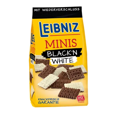 Image de Leibniz Minis Black n White Biscuits au beurre et au chocolat blanc 125g