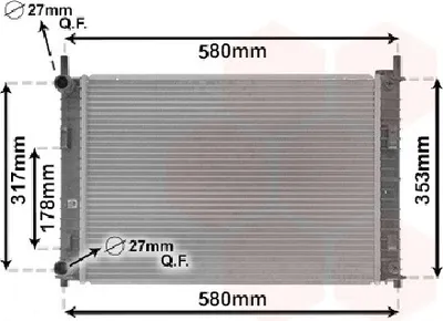 Produktbild von Van Wezel Wasserkühler für Ford Fiesta V + Van 1,3