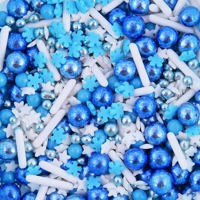 Obrázek produktu pro Cukrová posýpka Christmas Blue Mix 50 g