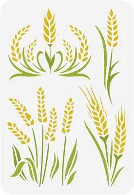 Produktbild von Schilderstencil 21x29.7 cm - Herstellbar und Waschbar für Wand, Boden und Möbel Dekoration mit Kornkorn-Design