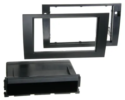 Image de Adaptateur de façade 2-DIN pour avec vide poche Audi A4 / Seat Exeo noir