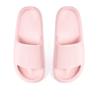 Produktbild von Damen Badelatschen Duschlatschen leichte Badeschuhe Hauschuhe bequeme Pantoletten rutschfest Badeschlappen Saunaschuhe Rosa 40
