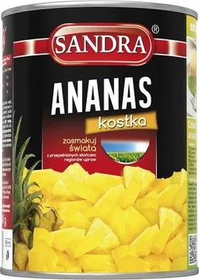 Immagine prodotto di Ananas w kostkach Sandra 565 g w lekkim syropie