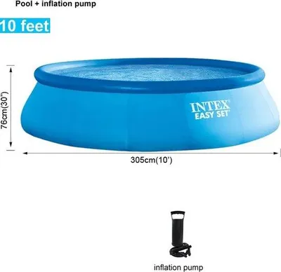Produktbild von Opblaasbares Schwimmbad - Blauer Opblaasring - 305x76cm - Mit Schwimmbadpumpe