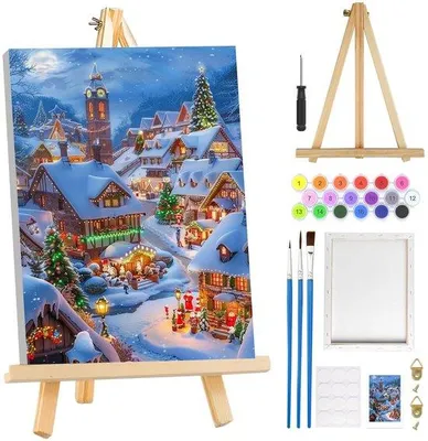 Obrázok produktu pre Sada farieb pre dospelých s návodom, zimné DIY projekty