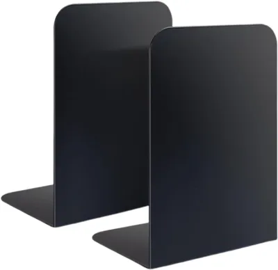 Imagen del producto de Soportes para libros de metal, color , 21x9x13,5 cm, juego de 2 unidades, para oficina y hogar