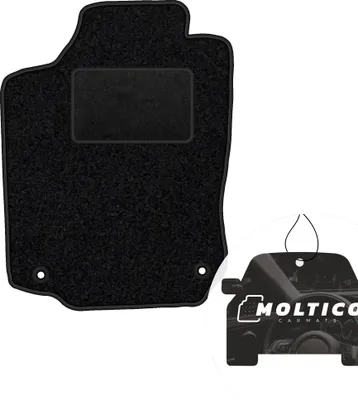 Produktbild von moto-MOLTICO Fahrer Fußmatte Auto Velours Fahrerseite Autoteppiche Schwarz Fahrermatte 1-teilig passend für Opel Corsa C 2000-2006