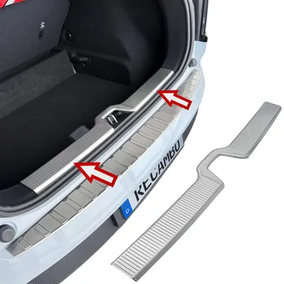 Immagine prodotto di Protezione interna in acciaio inossidabile per il bordo del bagagliaio, finitura opaca, compatibile con Volvo EX30 | Anno di produzione dal 2023 in poi