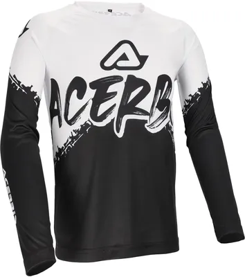 Produktbild von Acerbis MX Linear Graphic Jugend Motocross Jersey, schwarz/weiß, L