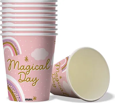 Produktbild von Pappbecher Magical Day 200ml/8Stk.