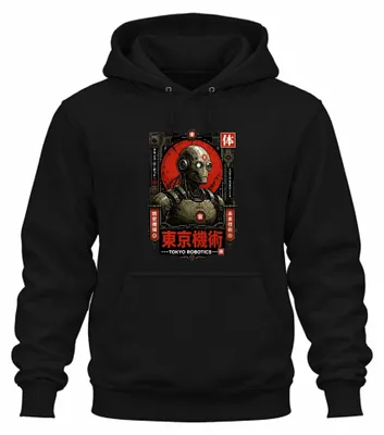 Imagen del producto de Tokyo Robotics Japan, Mecha, Robot, Cyberpunk, Y2K, Sudadera con capucha (hoodie), , Talla S
