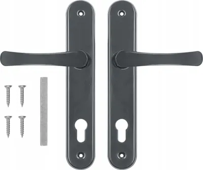 Produktbild von ADGO® Tür Griffe Set Innen 72 mm Türgriffe Langschildgarnitur Profilzylinder
