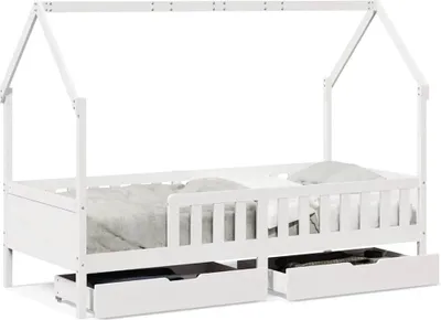 Image de vidaXL Lit d'enfant avec tiroirs 90x190 cm pin massif