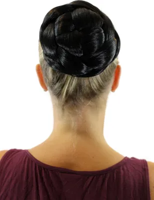 Produktbild von WIG ME UP Haarteil geflochten Dutt Haarknoten Schwarz TC-2072-2