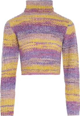Image de Pull TANUNA pour femmes - jaune violet multicolore, XL/XXL