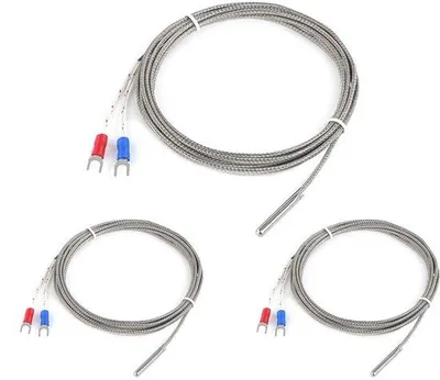 Productafbeelding van 3 Stuks K Type Temperatuursensor met 1 M Kabel voor 3D Printers - Temperatuurbereik 0-600 Graden