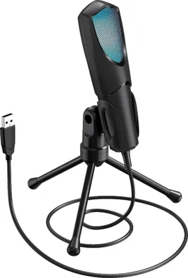 Produktbild von INF RGB Gaming Mikrofon mit Popfilter & Stativ - USB Kondensator Mikrofon