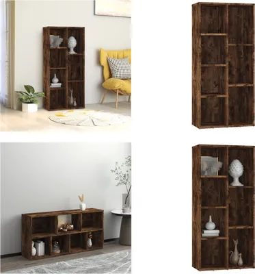 Produktbild von vidaXL Bücherregal Räuchereiche 50x25x106 cm - Bücherregal - Bücherregale - Bücherschrank - Lagerregal