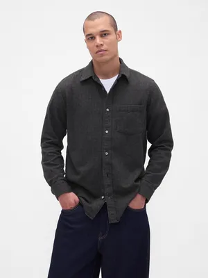 Produktbild von GAP Herren Flanellhemd aus 100 % Baumwolle in XL mit Relaxed Fit und Allover-Print