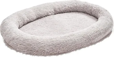 Produktbild von SucceBuy Hundebett für Menschen, 1710x1000x240 mm, Memory-Schaum-Bett in Menschengröße, mit Seitentasche, Griff und Reißverschluss, abnehmbarer, maschinenwaschbarer Bezug, Grau
