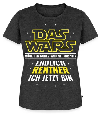 Produktbild von Spreadshirt Endlich Rentner Lustiger Ruhestand Spruch Frauen Premium T-Shirt, XS, Anthrazit meliert