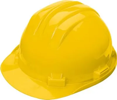 Image de Casque de chantier en polyéthylène - Jaune - SINGER FRERES - CAS5RSY