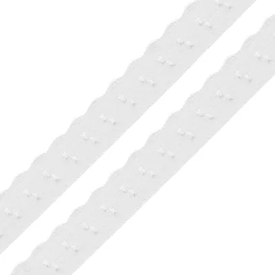 Wäschegummi Faltgummi Ziergummi 10mm Dessous-Gummi Faltgummi ab 1m elastisches Einfassband Saumband weiß