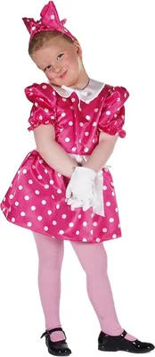 Produktbild von M211018-140 pink Kinder Punktekleid Mauskostüm Gr.140