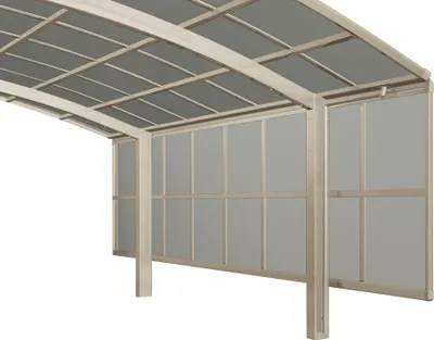 Produktbild von Seitenwand für Carport Ximax 150 cm Edelstahl-Look