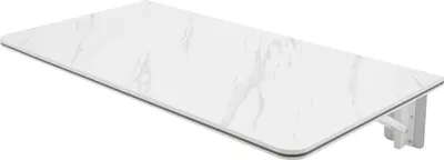 Image de Table murale rabattable - Table murale pliante - 80 x 50 cm - Plateau MDF - Consoles métalliques - Capacité de charge 30 kg - Peu encombrante - Rouge