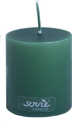 Produktbild von Stumpenkerze Dunkelgrün, Ø 50 x 60 mm - Brenndauer ca. 16 Stunden